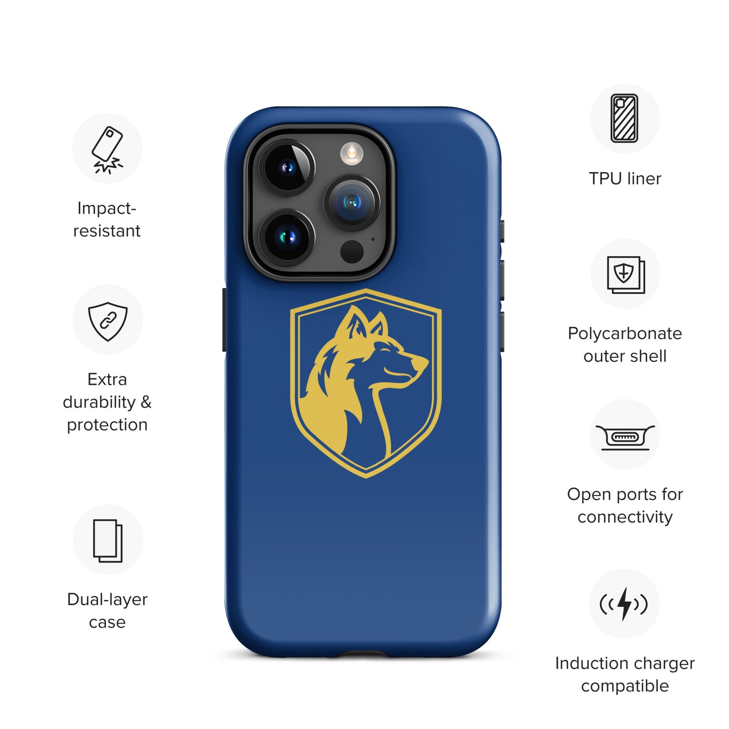 Tough Case for iPhone®/ Blue and Yellow