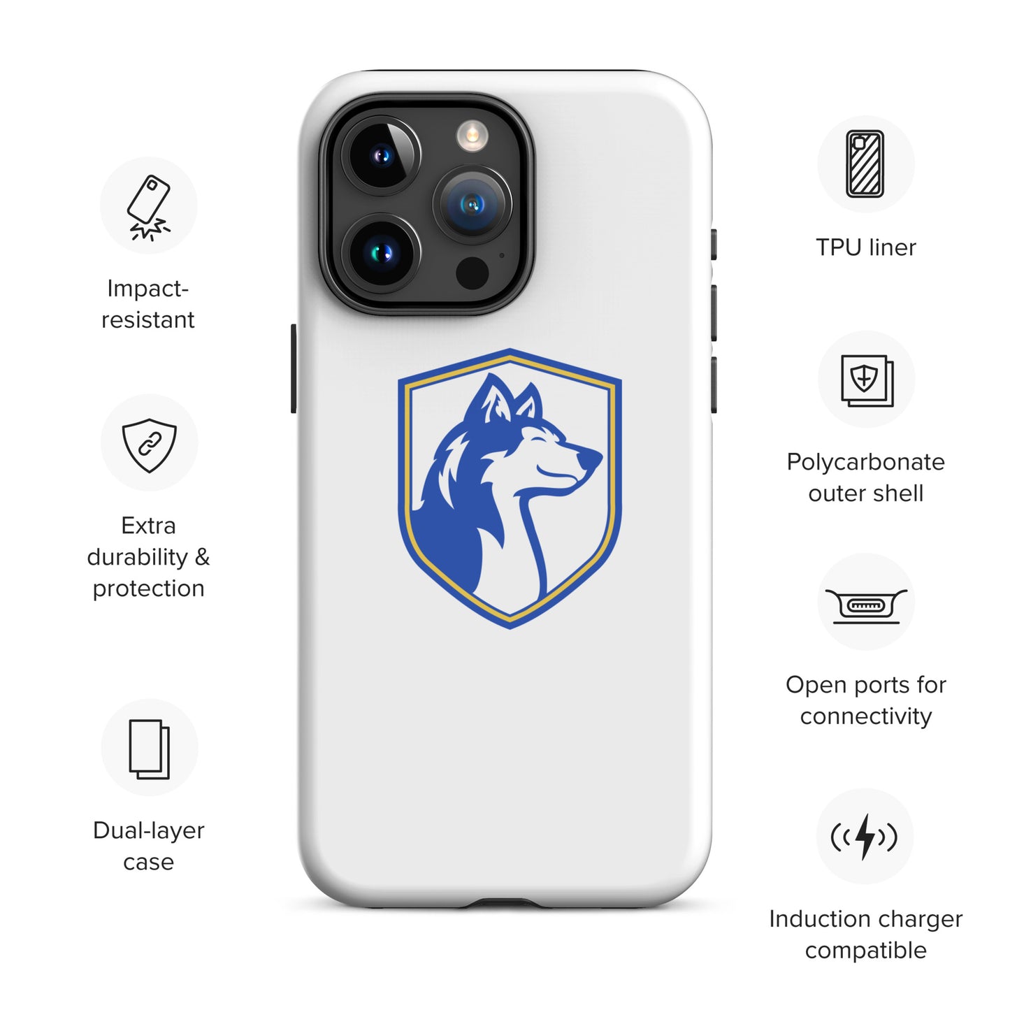 Tough Case for iPhone®/ Blue and White