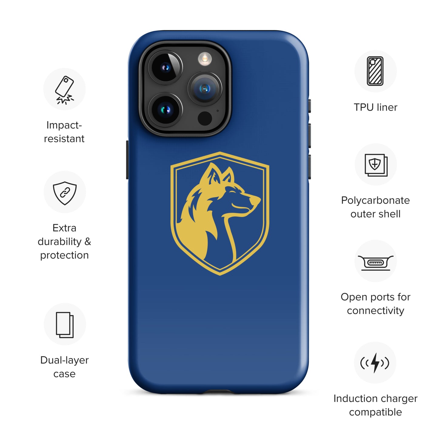 Tough Case for iPhone®/ Blue and Yellow