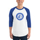 Baseball Raglan T-Shirt (Blue Logo)