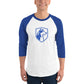 Baseball Raglan T-Shirt (Blue Logo)