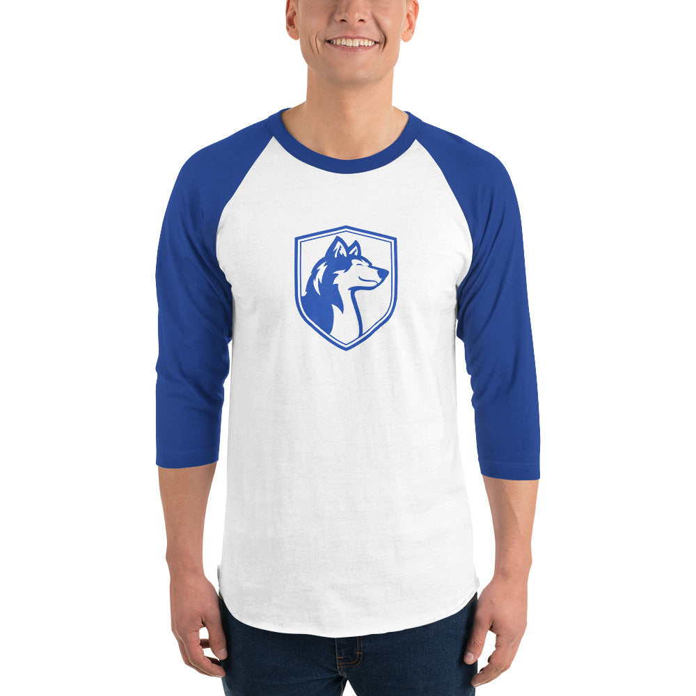 Baseball Raglan T-Shirt (Blue Logo)