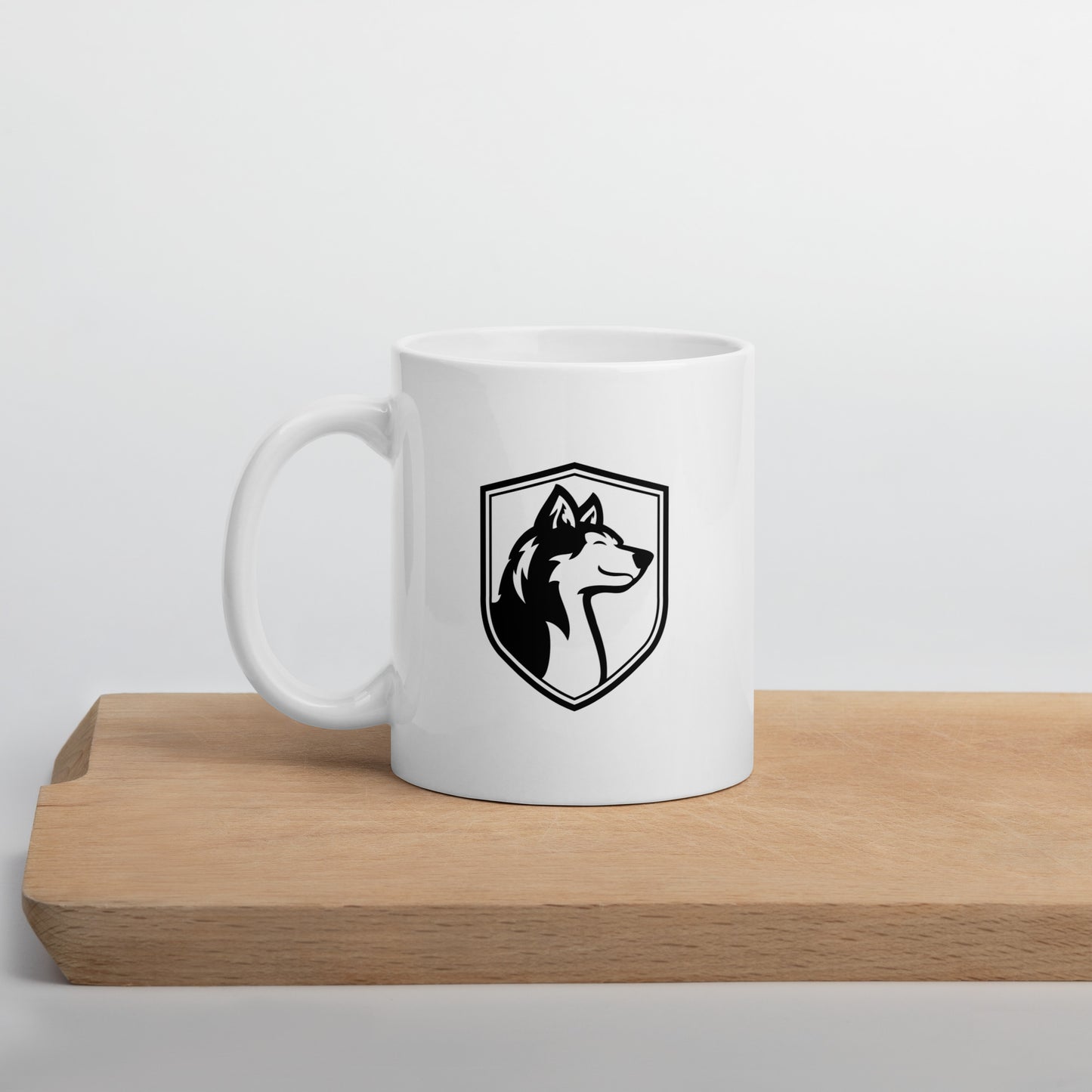 White Glossy Mug/ Hitch Husky Logo