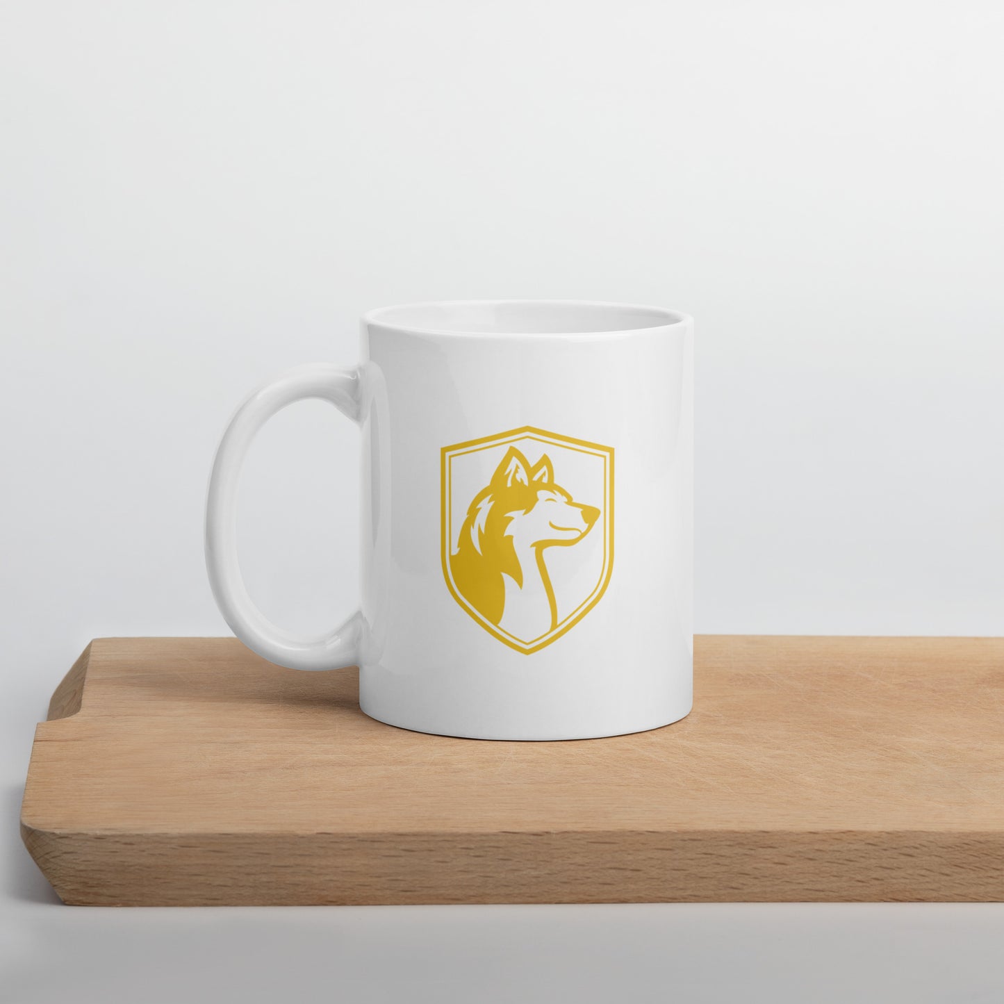 White Glossy Mug/ Hitch Husky Logo