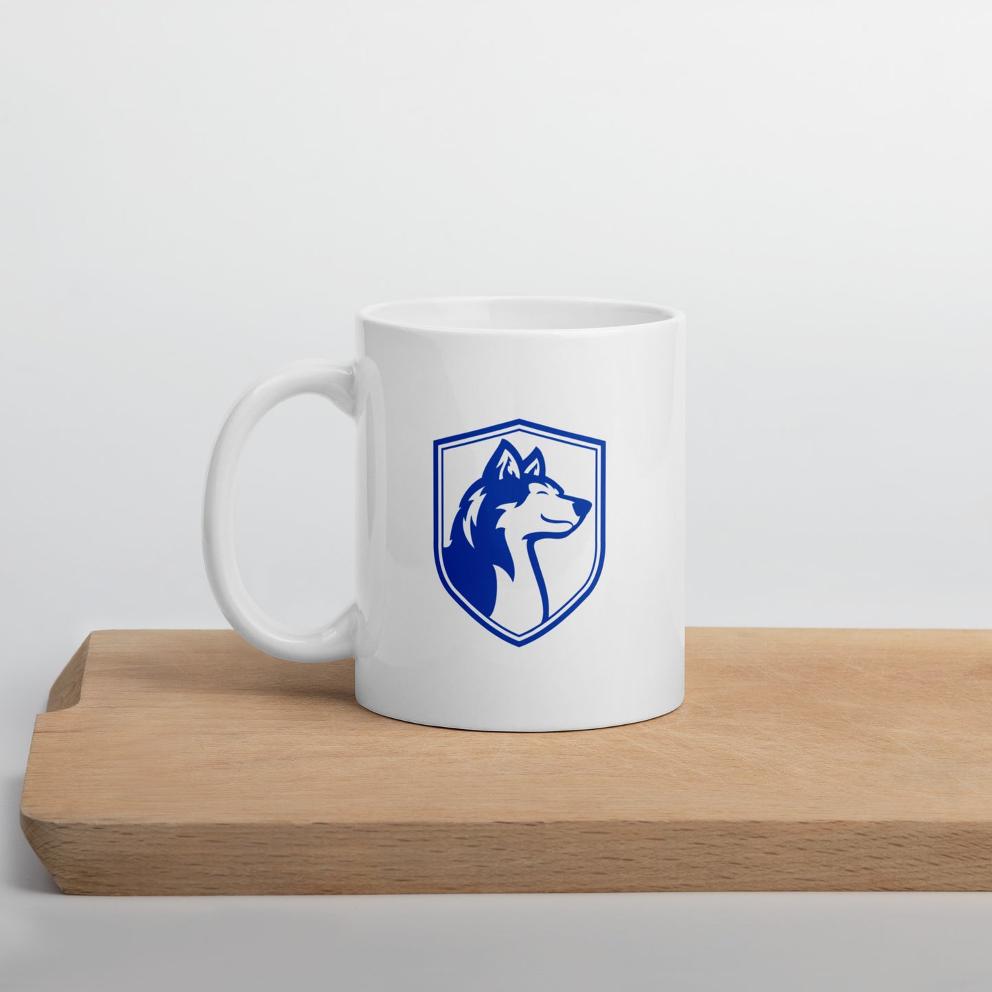 White Glossy Mug/ Hitch Husky Logo