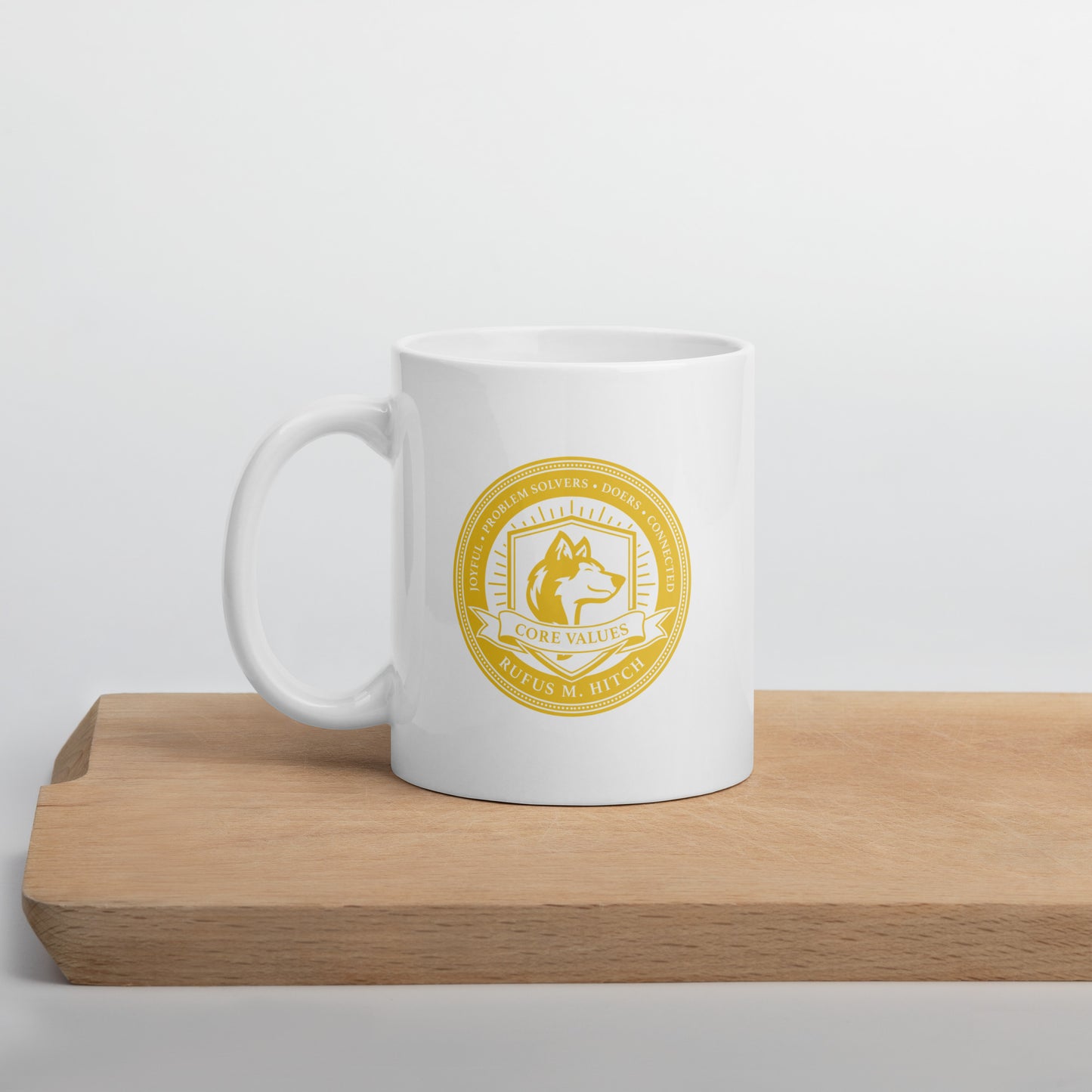 White Glossy Mug/ Hitch Core Values