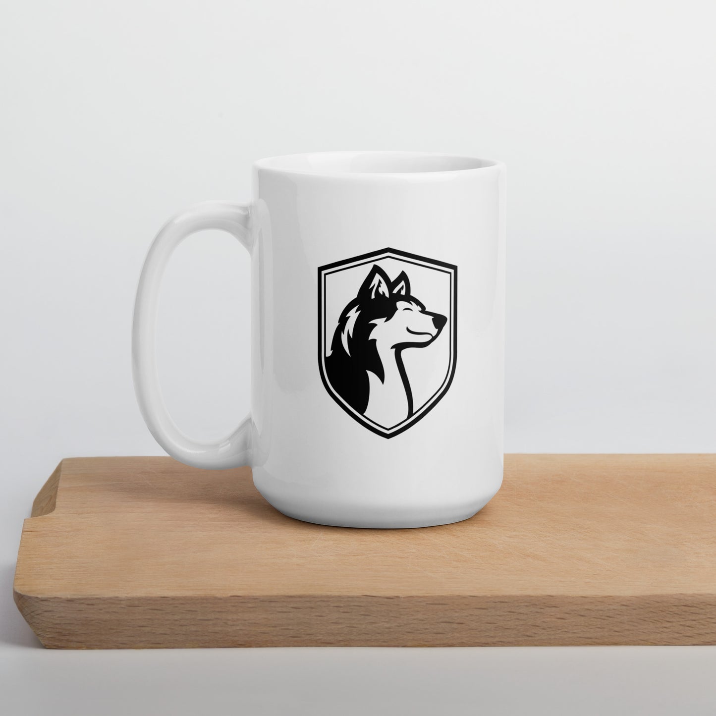 White Glossy Mug/ Hitch Husky Logo