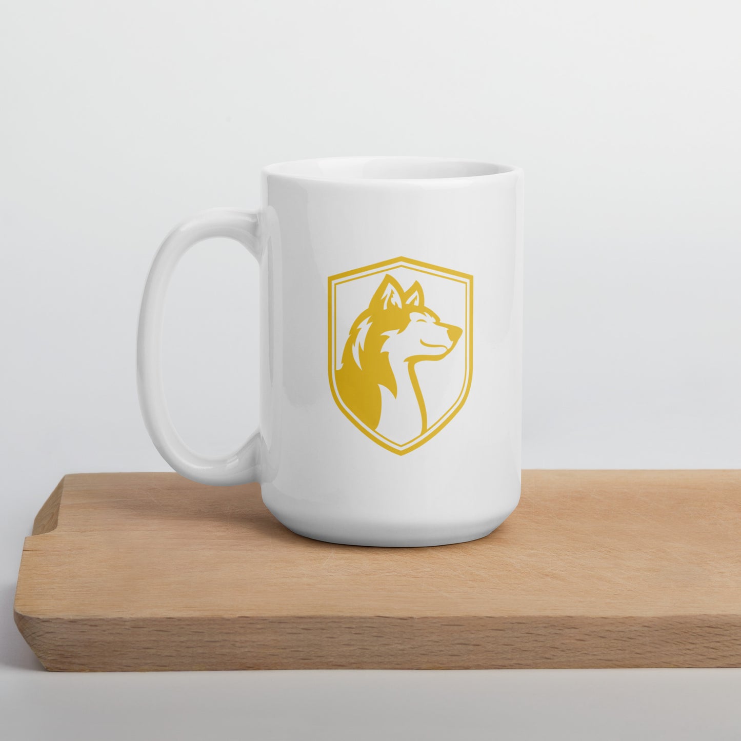 White Glossy Mug/ Hitch Husky Logo