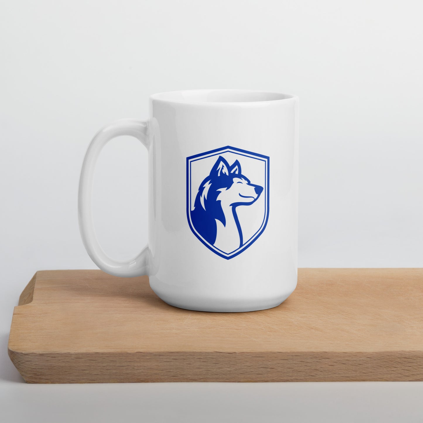 White Glossy Mug/ Hitch Husky Logo