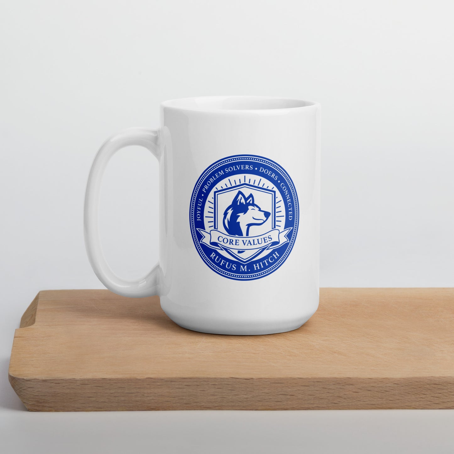 White Glossy Mug/ Hitch Core Values