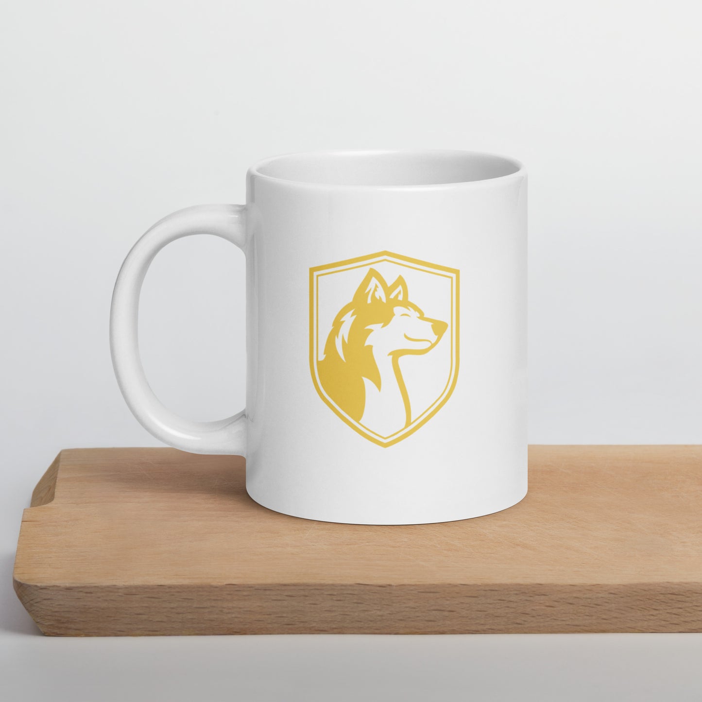 White Glossy Mug/ Hitch Husky Logo